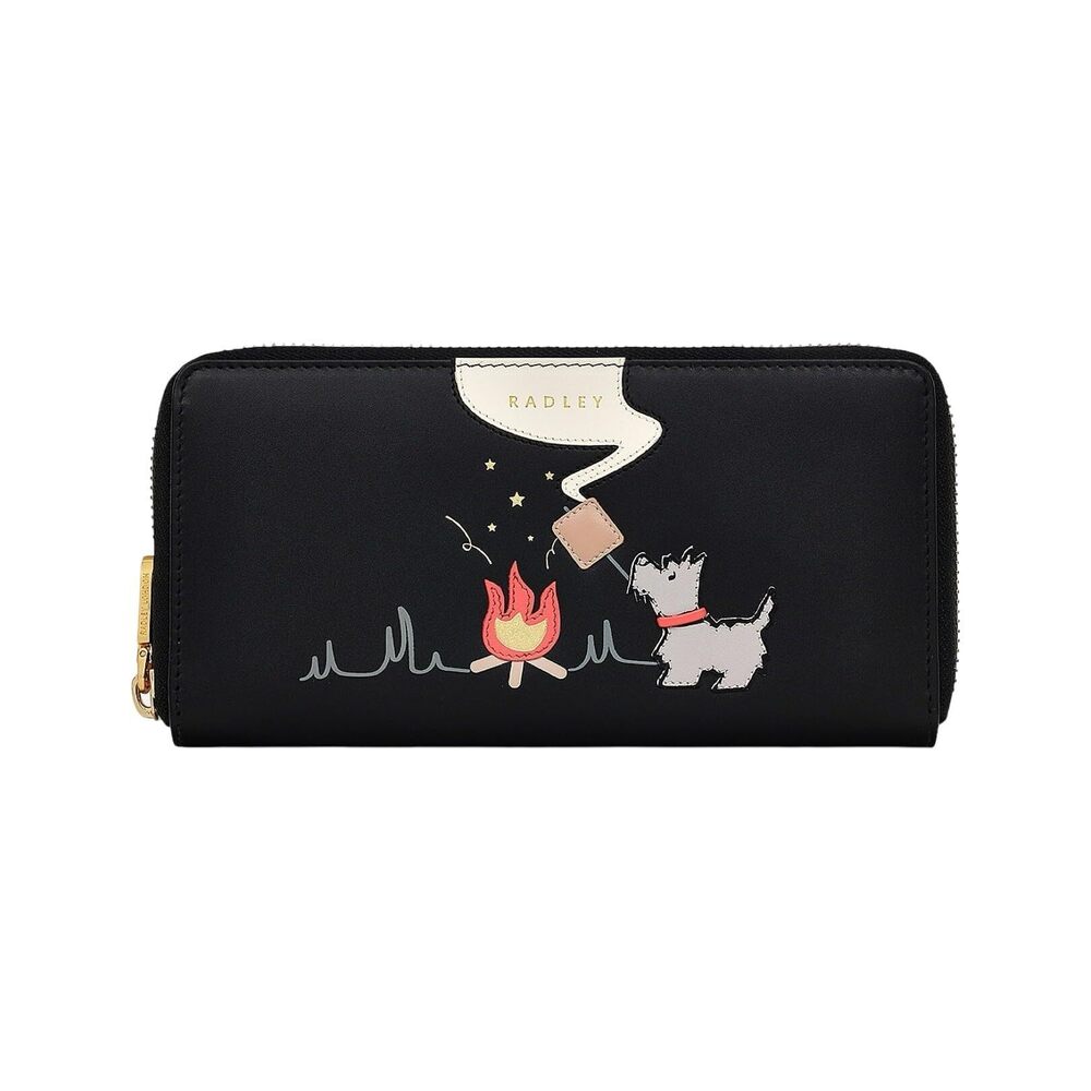 2390 London Toasting Marshmallows Large Zip-Around Continental Wallet